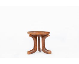 Tabouret jimma monoxyl en bois Ethiopie 1960