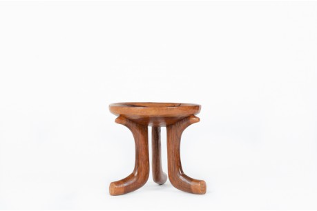Tabouret jimma monoxyl en bois Ethiopie 1960