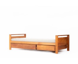 Daybed Pierre Chapo modèle L03 en orme 1980