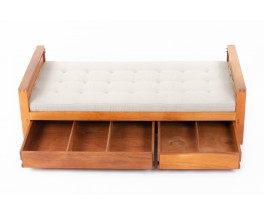 Daybed Pierre Chapo modèle L03 en orme 1980