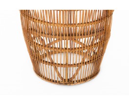 Large rattan armchair Italian design 1960