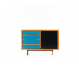 Andre Sornay chest of drawer in mahogany and lacquer 1960