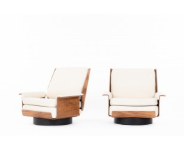 Bernard Brunier armchairs model Viborg edition Coulon 1960 set of 2