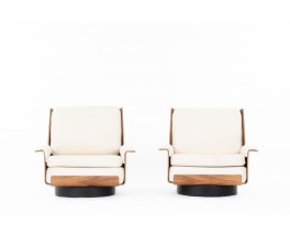 Bernard Brunier armchairs model Viborg edition Coulon 1960 set of 2