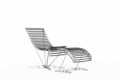 Fauteuil et repose-pieds Jean-Marc Mouligne édition Quart de poil 1990