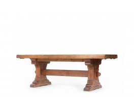 Rectangular monastery table in oak 1900