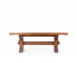 Rectangular monastery table in oak 1900