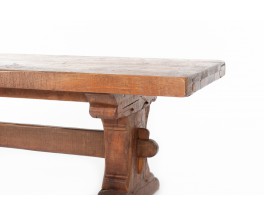 Rectangular monastery table in oak 1900