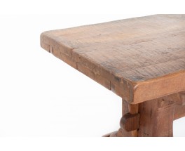 Rectangular monastery table in oak 1900