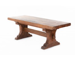 Rectangular monastery table in oak 1900