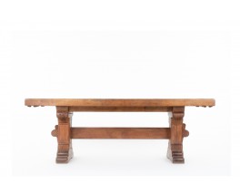 Rectangular monastery table in oak 1900