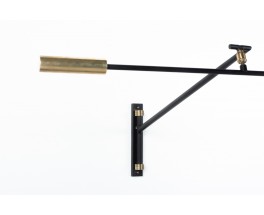 Wall lamp with counterweight in brass and metal edition Lunel 1950