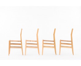 Chaises Gio Ponti modèle Superleggera édition Cassina 1957 set de 4