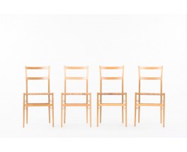 Gio Ponti chairs model Superleggera edition Cassina 1957 set of 4