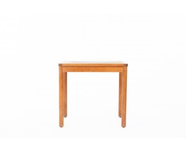 Pierre Gautier Delaye square dining table in pine edition Vergneres 1960