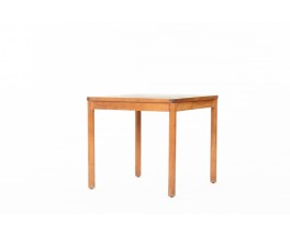 Pierre Gautier Delaye square dining table in pine edition Vergneres 1960