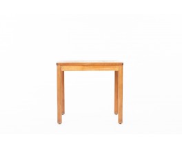 Pierre Gautier Delaye square dining table in pine edition Vergneres 1960