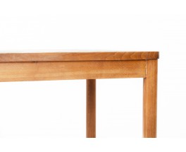 Pierre Gautier Delaye square dining table in pine edition Vergneres 1960
