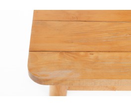 Pierre Gautier Delaye console desk in pine edition Vergneres 1960 - 3 PIECES