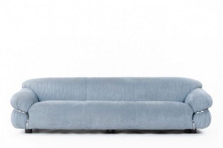 Canapé Gianfranco Frattini modèle Sesann en daim édition Cassina 1970