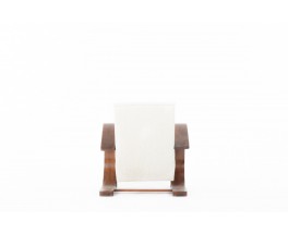 Adrien Audoux & Frida Minet armchair beech and beige linen édition Vibo Vesoul 1940