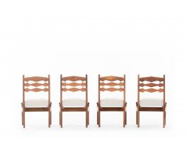 Guillerme and Chambron chairs in oak edition Votre Maison 1950 set of 4