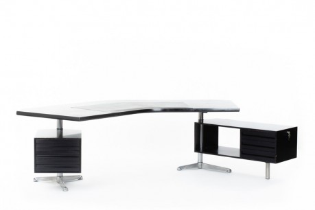 Bureau de direction Osvaldo Borsani modèle T96 Boomerang édition Tecno 1955