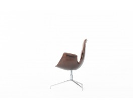 Fauteuil Preben Fabricius et Jorge Kastholm modèle 6772 cuir édition Kill International 1960