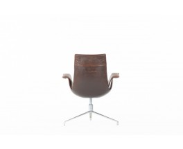 Fauteuil Preben Fabricius et Jorge Kastholm modèle 6772 cuir édition Kill International 1960