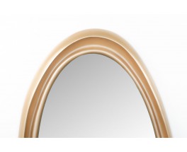 Free-form Mirror Large Golden Model Italian Design 1970