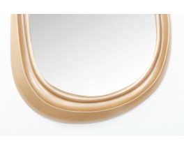 Free-form Mirror Large Golden Model Italian Design 1970