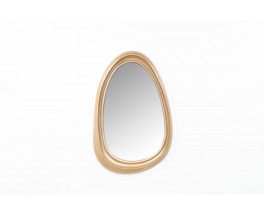 Free-form Mirror Large Golden Model Italian Design 1970