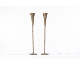 Floor lamp in bronze 1950 set of 2