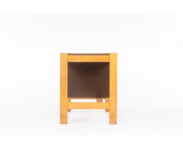 Andre Sornay desk in beech and brown laminate 1950