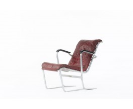 Marcel Breuer armchair model 311 aluminum and leather edition Stylclair 1930