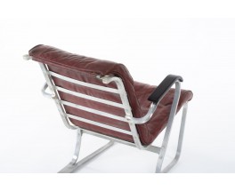 Marcel Breuer armchair model 311 aluminum and leather edition Stylclair 1930