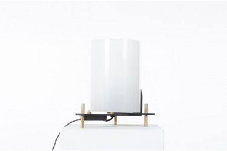 Georges Frydman table lamp metal brass and Perspex edition EFA 1955