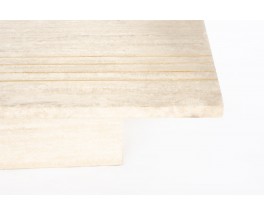 Square coffee table in travertine 1980