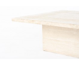 Square coffee table in travertine 1980