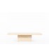Rectangular coffee table in beige travertine 1980