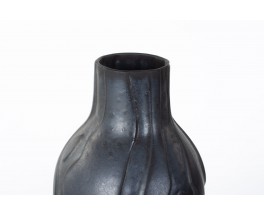 Vase en céramique noire Les Héritiers 1990
