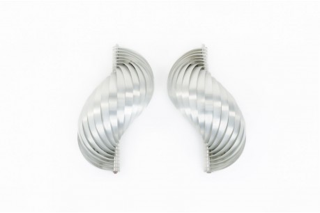 Henri Mathieu wall lamps in chromed metal 1960 set of 2