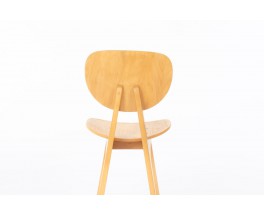 Chaises Junzo Sakakura modèle 3221 édition Tendo Mokko 1953 set de 6