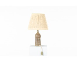 Table lamp in ceramic with rope lampshade 1960