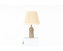 Table lamp in ceramic with rope lampshade 1960