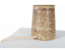 Lampe à poser en céramique abat-jour en corde 1960