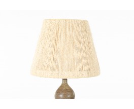 Table lamp in ceramic with rope lampshade 1960