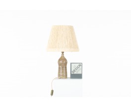 Table lamp in ceramic with rope lampshade 1960