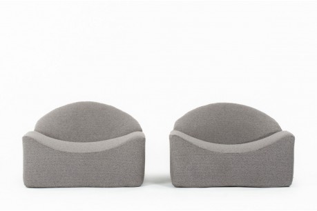 Chauffeuses Bernard Govin modèle Asmara édition Ligne Roset 1973 set de 2