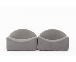 Chauffeuses Bernard Govin modèle Asmara édition Ligne Roset 1973 set de 2